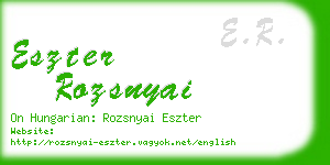 eszter rozsnyai business card